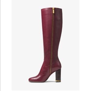 michael kors walker boots oxblood